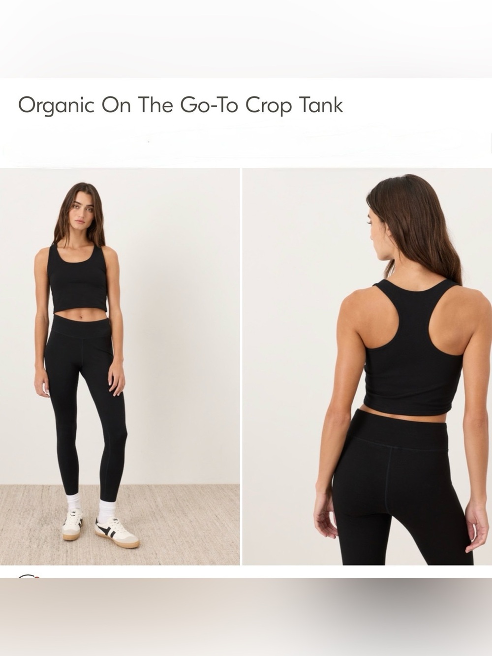 PACT- ORGANIC COTTON WOMEN’S ON THE GO-TO CROP TANK- SMALL - Picture 6 of 8
